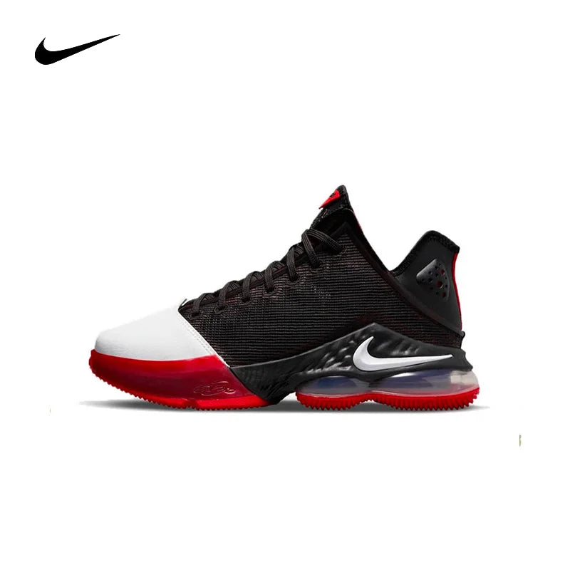 Nike Lebron 19 shock-absorbing durable wrapped supportive Mid Top Air Zoom practical basketball shoes for men and women