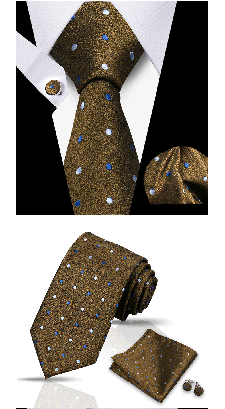 Tie For Men Classic Plaid Handkerchiefs Red Necktie Cufflinks For Men Blouse Business Wedding Accessories Women Collar Man Gift