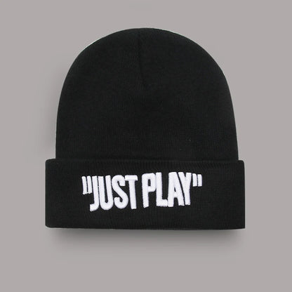 Rimiut Funny Letter Knitted Men Women Beanies Black & White Autumn Winter Hip hop hats Thick Warm Beanie Caps for adult