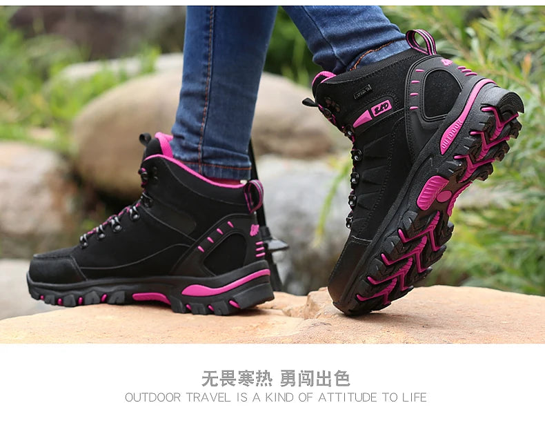 Men's Boots Men Hiking Boots Outdoor Work Shoes Anti Puncture Safety boots man Anti Slip Sneakers Couples Ankle boots for women