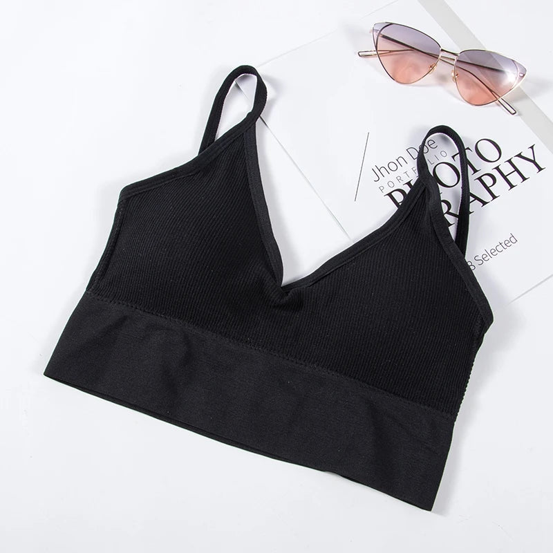 Women Seamless Bras Tank Top Push Up Bra Wireless Sexy Underwear Breathable Yoga Bra For Women Tank Crop Top Brassiere