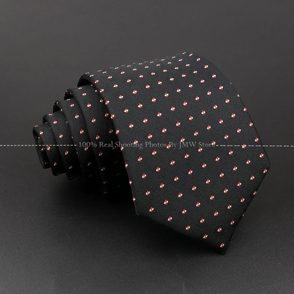 New Design Wedding Men Tie Black Solid Striped Paisley Flower Neckties Men Business Dropshipping Groom Collar Accessories Gift