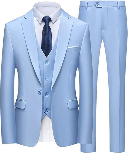 Suit For Men Elegant Wedding 3 Pieces 2 Sets Blazers Full Jackets Vest Pants Formal Fashion Luxury Coats 2025 Classic Costume