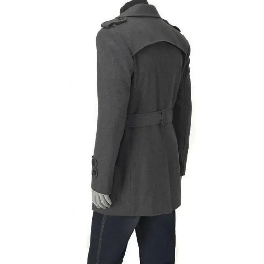 New Arrival Autumn/winter Men's Korean Style Overcoat Fashionable Shoulder Length Medium-length Row Button Woolen Overcoat