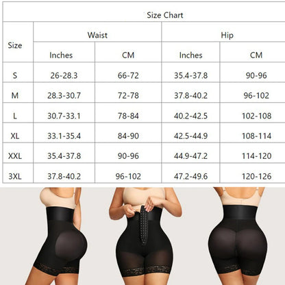 High-Waisted Breasted Shorts With Strong Shape Belts For Women Remove The Belly Buttock Lift Faja