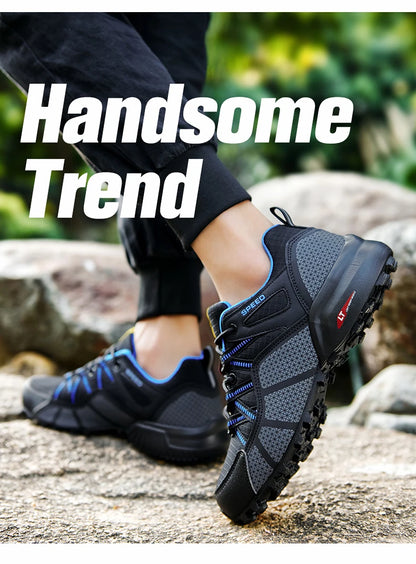 Men Women Hiking Shoes Waterproof Outdoor Trainers Lace-up Climbing Trekking Sneakers Mountain Walking Hunting Tactical Sneakers