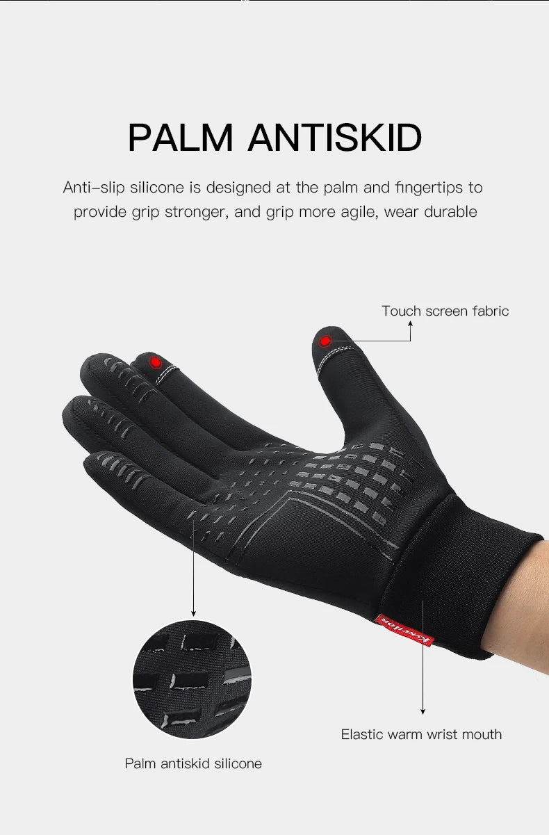 Winter Outdoor Sports Running Glove Warm Touch Screen Gym Fitness Full Finger Gloves For Men Women Knitted Magic Gloves