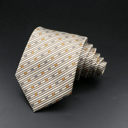 8 cm Tie Gravatas Newest Design Woven 8 cm Silk Necktie Wedding Business Suit Accessories Blue Man Dot Fit Group Party Office
