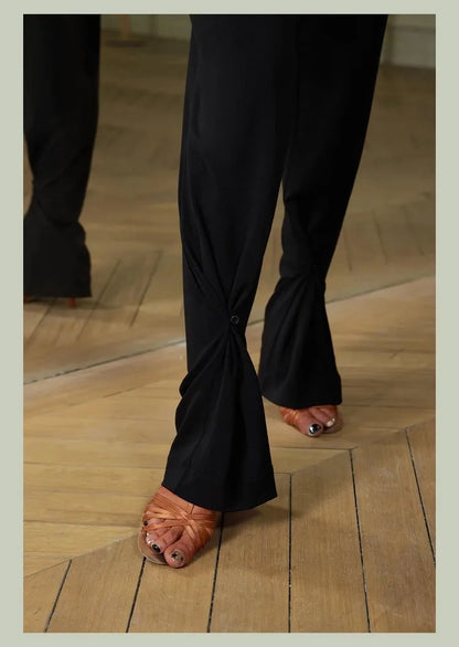 Latin Dance Pants Women 2 ways to Wear Fashion Latin Dancing Practice Trousers Comfortable Stretchy Fabric ZYMdancestyle #2378