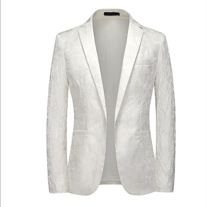 2024 New Men Business Social Suit Jacket Summer Male Single breasted Thin Dress Male Jacquard Blazers Coats