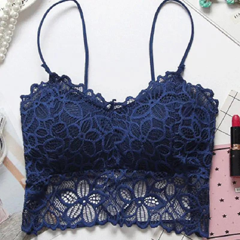 Sexy Women Push Up Wireless Lace Bra Top Women Plus Size Bralette Underwear Lingerie Full Cup Low Back Underwear