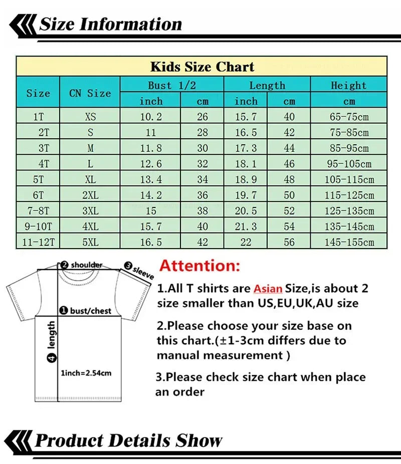 Kuromis Children T-Shirt Letter A B C D Cartoons Kid Tee Shirts Anime Kawaii Tops Casual Clothes Boy Girl Fashion Short Sleeve