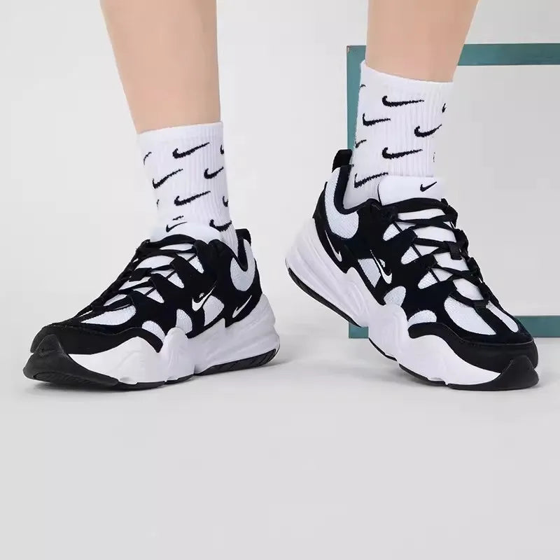 Nike men's shoes TECH HERA Breathable sneakers Casual retro breathable Daddy Shoes Running shoes black and white