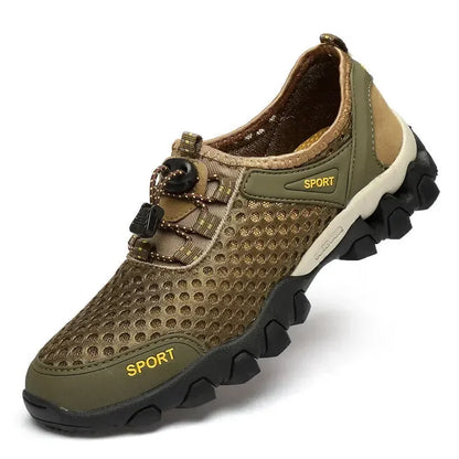 Men Sneakers Summer Wading Mesh Shoes Comfortable Slip on Outdoor Hiking Shoes Zapatos Hombre Casual Climbing Trekking Footwear