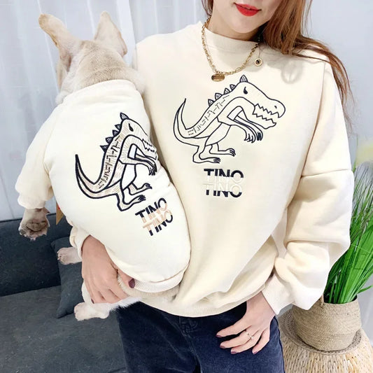 People-pets Matching Clothes for Small Dogs Pets Clothing Dog Pet Winter Hoodies French Bulldog Sweater Pug Costume S-4XL