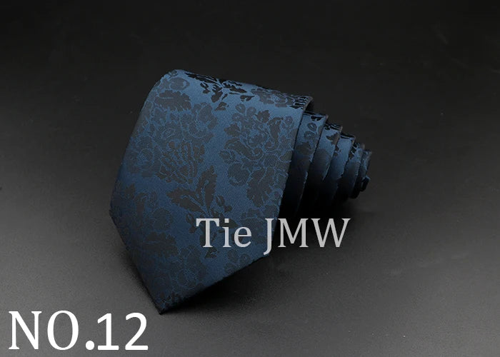 8 cm Tie Gravatas Newest Design Woven 8 cm Silk Necktie Wedding Business Suit Accessories Blue Man Dot Fit Group Party Office