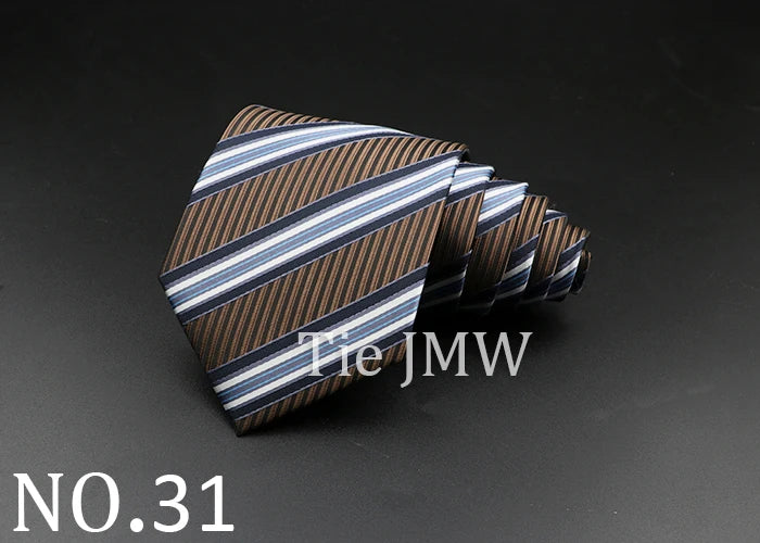 8 cm Tie Gravatas Newest Design Woven 8 cm Silk Necktie Wedding Business Suit Accessories Blue Man Dot Fit Group Party Office