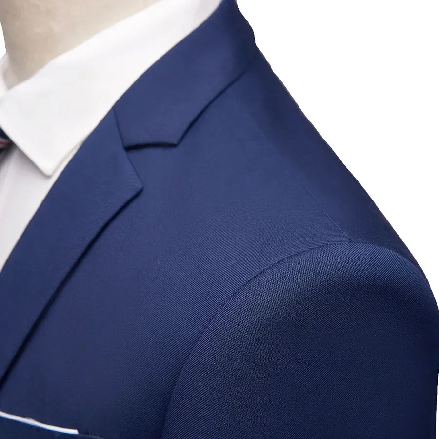 Elegant Suits For Men Wedding 3 Pieces 2 Set Luxury Fashion Classic Full Jackets Vest Pants Blazers Outfit 2024 Formal Costume