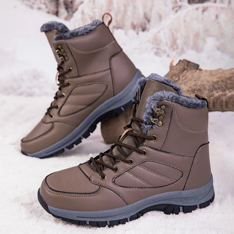 Winter Snow Boots For Man Sneakers Fast Shipping Outdoor Hiking Boots Hight Quality Waterproof PU Climbing Casual Shoe Size39-48