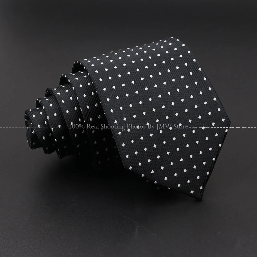 New Design Wedding Men Tie Black Solid Striped Paisley Flower Neckties Men Business Dropshipping Groom Collar Accessories Gift