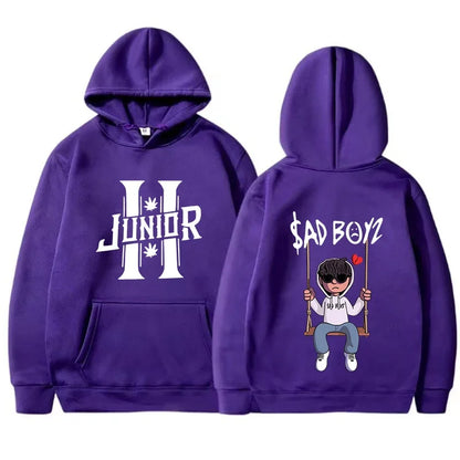 2024 Spring Men's Hoodies Junior H Sad Boys Harajuku Girls Hip Hop Pullover Fancy Music Gift Casual Loose Comfortable Sweatshirt