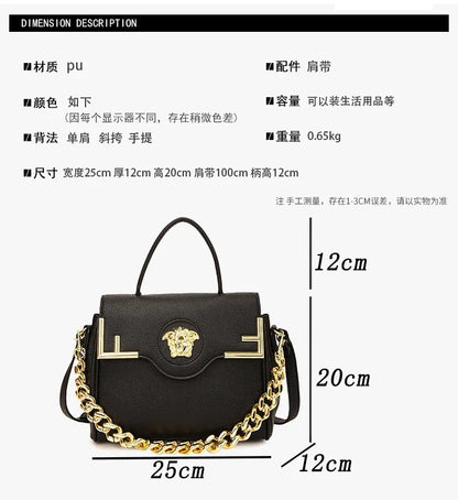 Premium Retro Messenger Bag Women - Textured Leather Shopper with Custom Paris Letter Logo & Versatile Crossbody Strap Design