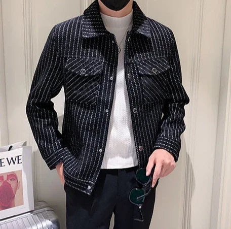 Spring Autumn Jacket for Men Winter Sales Of Striped Man Coat Fast Delvery New In Trendy Stylish Cheap Sale Vintage Casual Deals