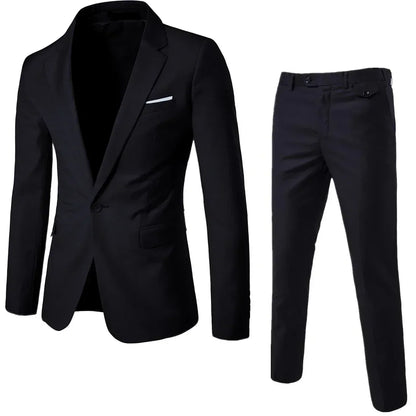 Elegant Suits For Men Wedding 3 Pieces 2 Set Luxury Fashion Classic Full Jackets Vest Pants Blazers Outfit 2024 Formal Costume