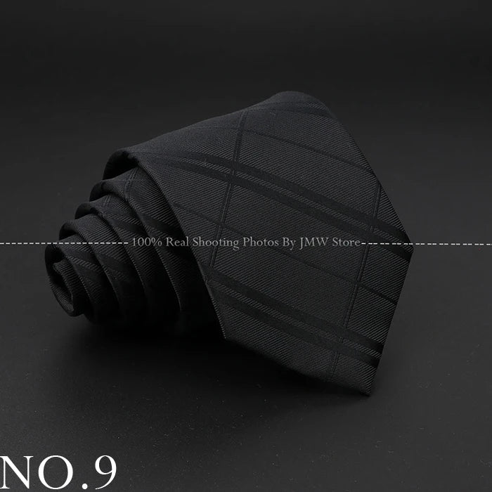 New Design Wedding Men Tie Black Solid Striped Paisley Flower Neckties Men Business Dropshipping Groom Collar Accessories Gift