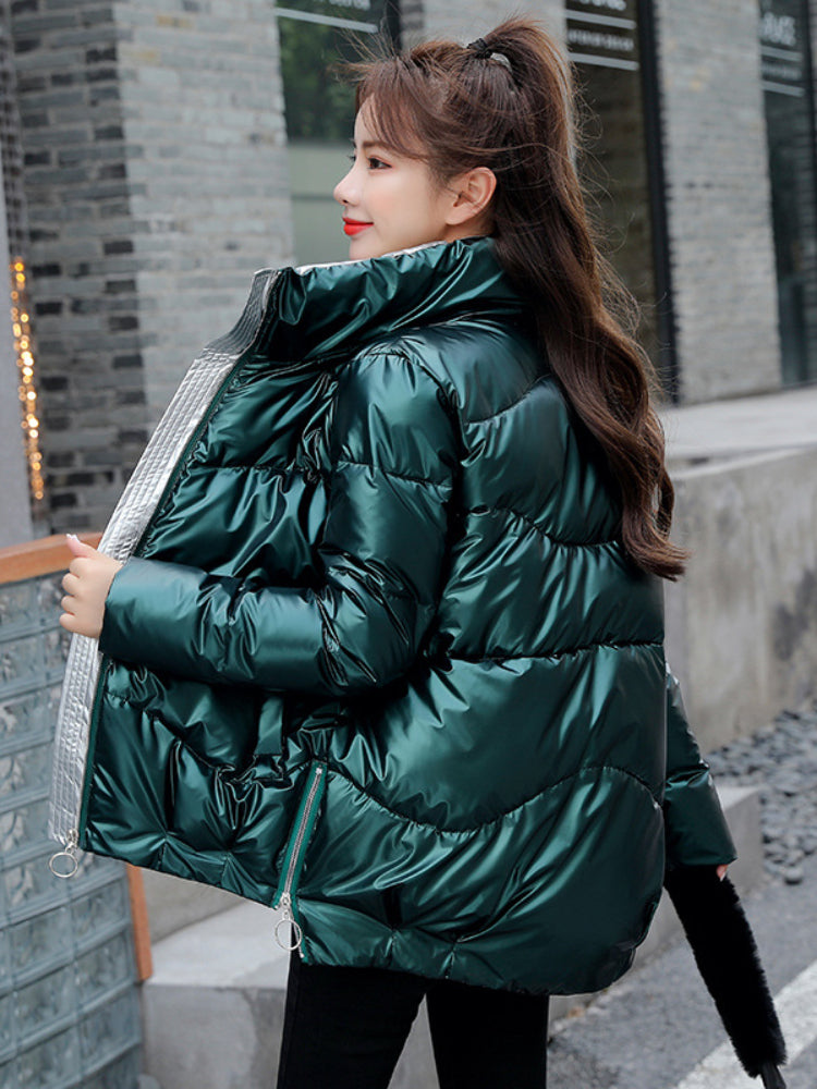 Women's Jacket Winter New Thickened Warm Cotton-padded Jacket 2023 Korean Style Loose Stand Collar Warm Parkas Winter Coat Women