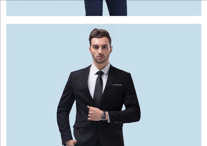 Suit For Men Elegant Wedding 3 Pieces 2 Sets Blazers Full Jackets Vest Pants Formal Fashion Luxury Coats 2025 Classic Costume