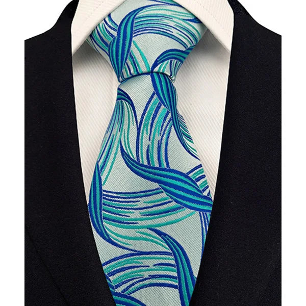 41 Colors 8CM Mens Ties Green Blue Plaid Stripes Floral Classic Business Necktie Jacquard Woven Neck ties For Men Wedding Party