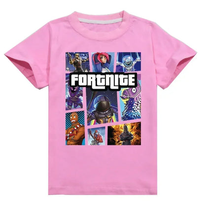 Fortnite T-Shirt Summer Cartoon Children Short Sleeve T-Shirt for Boys Girls Kids TShirt Clothing Print Clothes