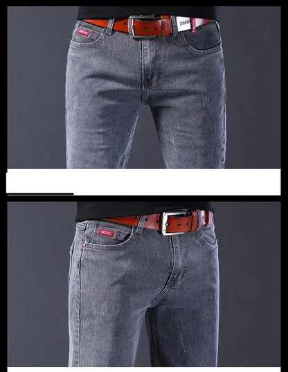 2024 New Men Spring and Autumn Korean Version Comfort Men Stretch Youth Slim Fashion  Skinny Jeans Pants Designer Clothes