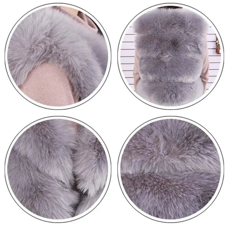 2022 New Fashion Faux Fur Coat Winter Coat Women Waist Fur Gilet Women's Jacket Vest For Ladies