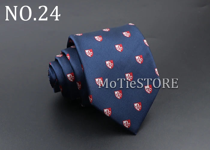 Men's Fashion Tie 8cm Blue Necktie Classic Plaid Striped Neck Tie Paisley Floral Neckties Daily Wear Cravat Wedding Party Gift