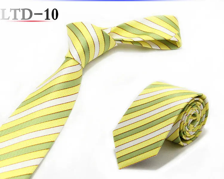 Luxury 7CM Mens Ties Striped Dot Necktie Formal Classic Business Neck Ties Jacquard Woven Necktie For Men Groom Wedding Party