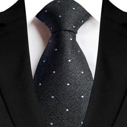 Luxury 8CM Mens Ties Polka Dot Necktie Formal Classic Business Necktie Jacquard Woven Neck ties For Men Groom Wedding Party
