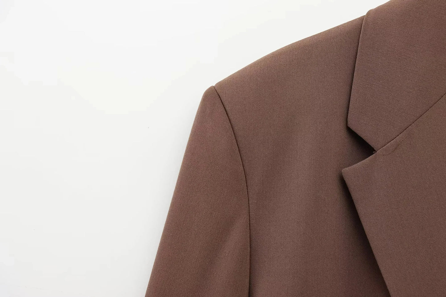 KONDALA 2026 Spring Office Lady Elegant Brown Women Suit Fashion Casual Sashes Oversized Shrug Blazer Chic Zipper Long Pant