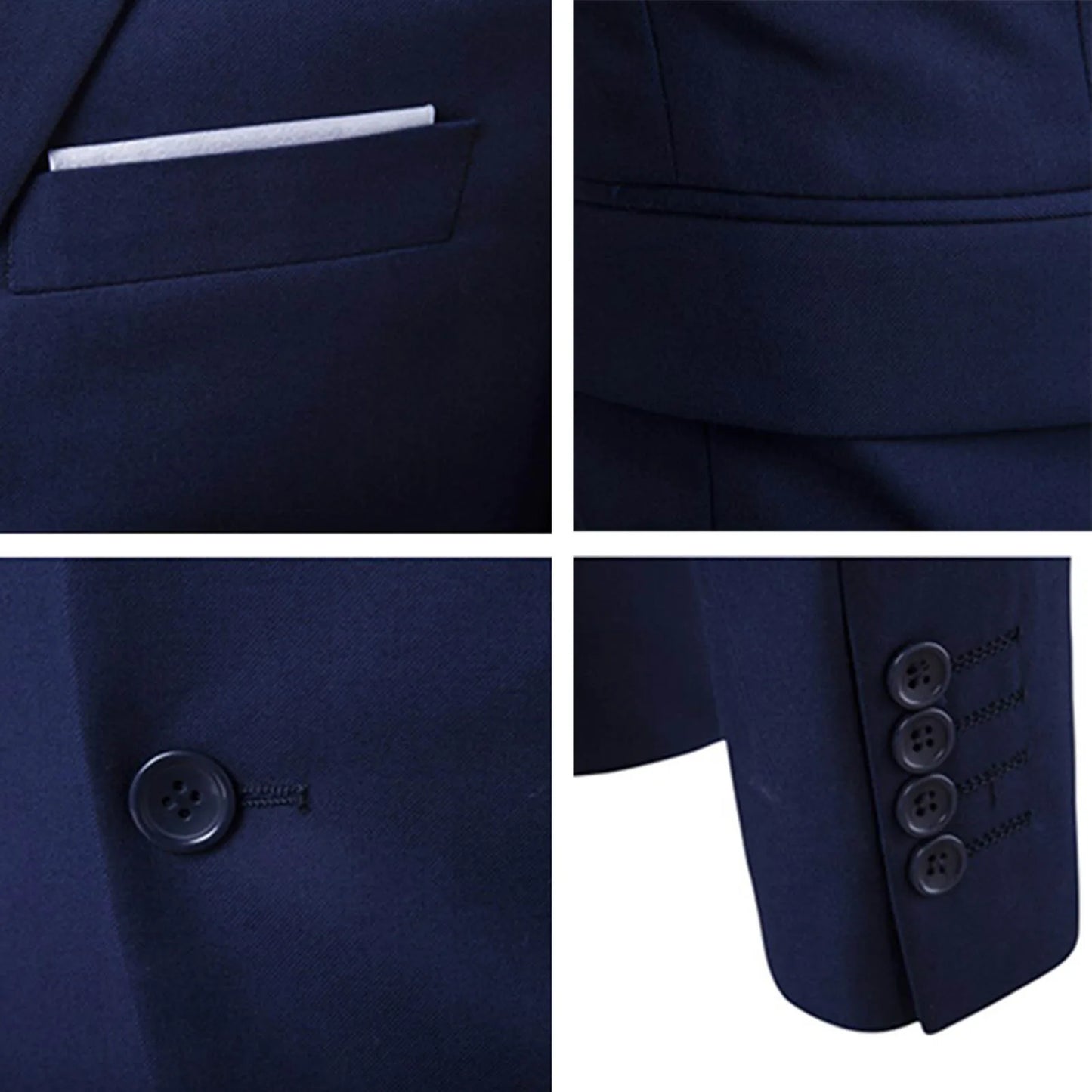 Luxury 2 piece men's wedding suit fashion men's slim solid color business office suit sets large size men Blazer+ pants