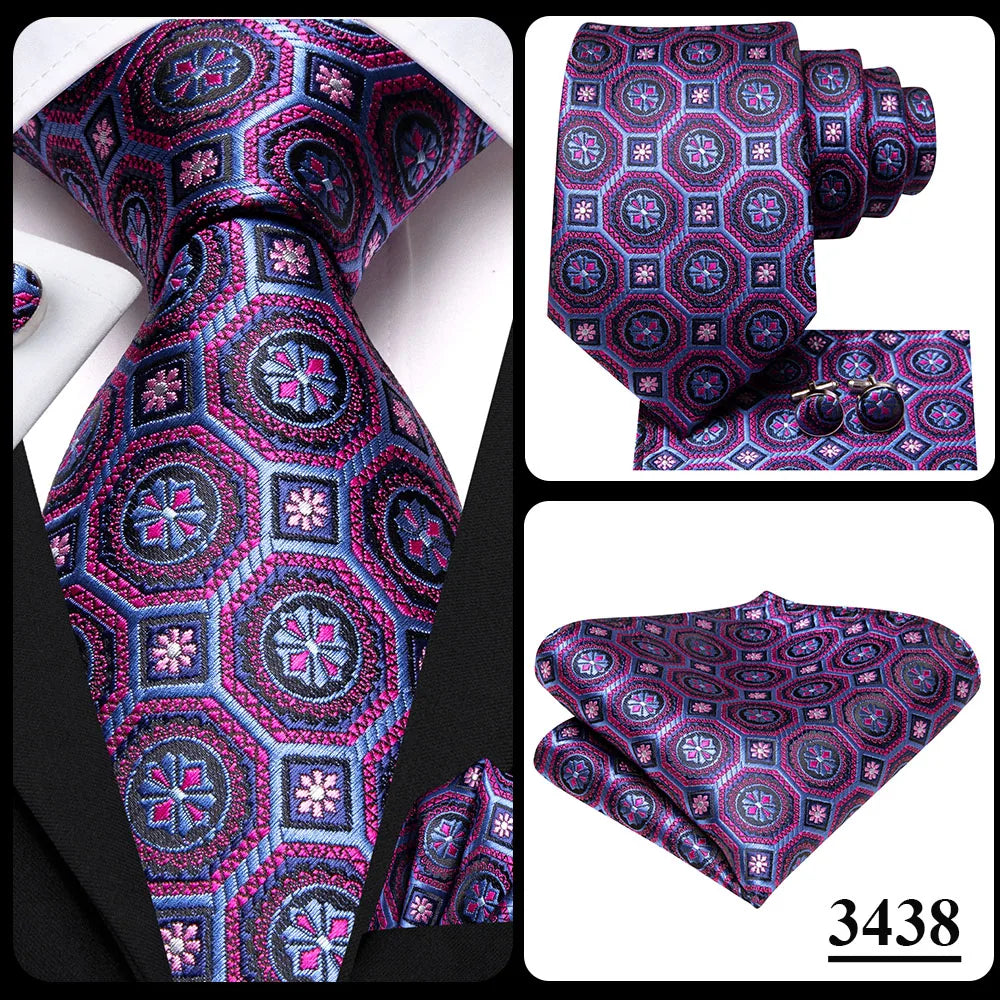 Hi-Tie Light Purple Solid Silk Wedding Tie For Men Quality Hanky Cufflink Gift Necktie Set Fashion Novelty Designer Dropshipping