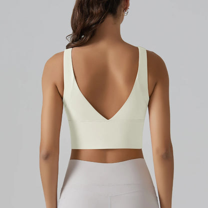 Yoga Bra Underwear Women Summer Shockproof Bra Beautiful Back Sports Running External Wear Training Fitness Yoga Tank Top Bra