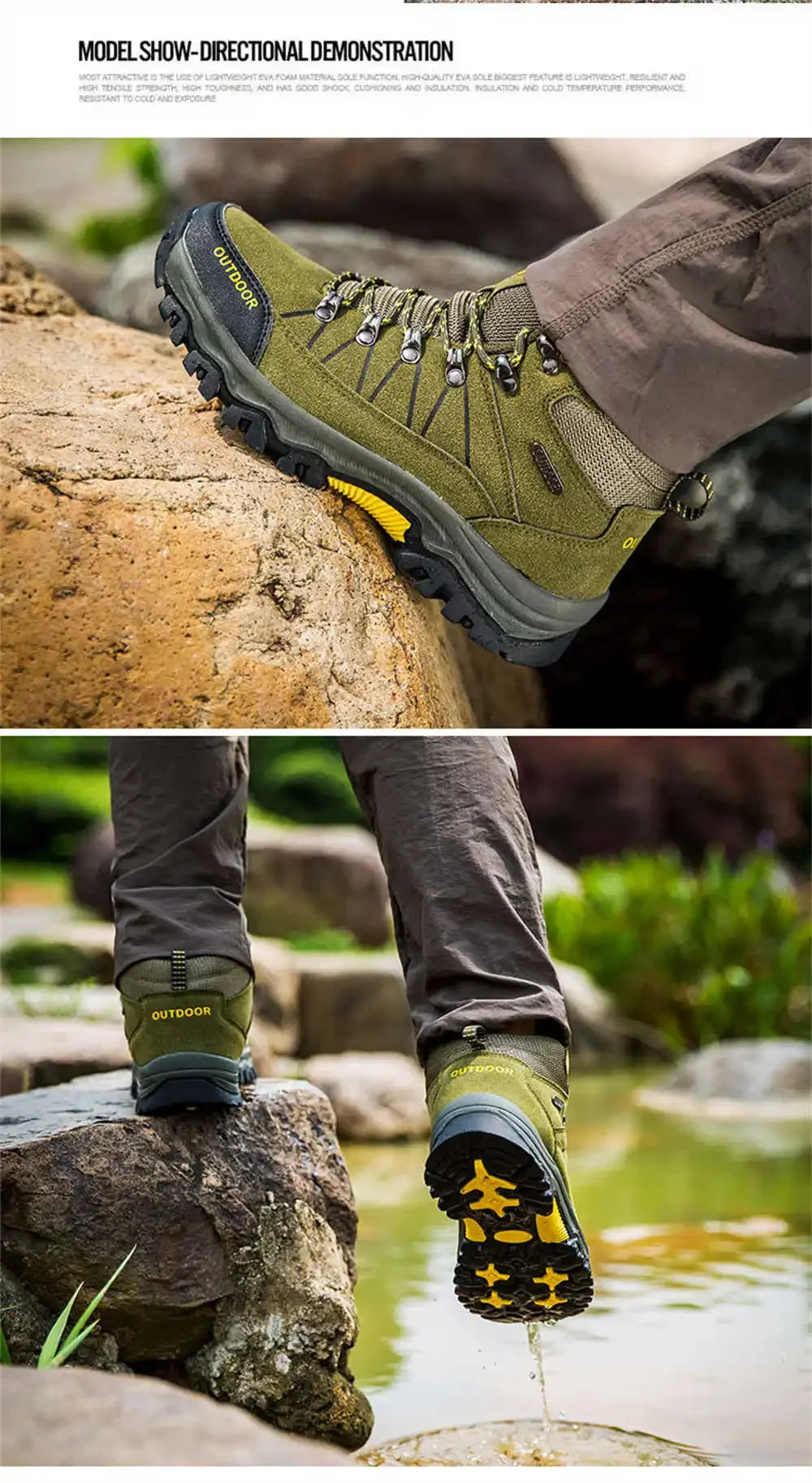 Extra Large Sizes Hard Sole Trekking Hiking Hiking Boots Men's Summer Hiking Shoes Men's Luxury Designer Sneakers Sport