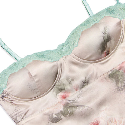 Wedding Guest Dresses for Women 2023 Summer Satin Dress Stretchy Evening Party Dress Floral Elegant Night Club Festival Outfit