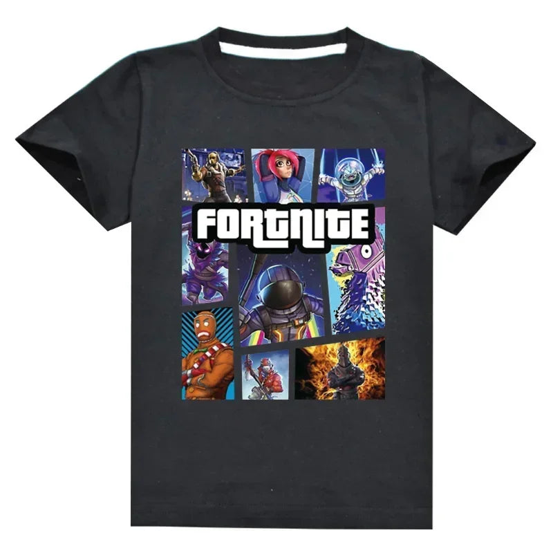 Fortnite T-Shirt Summer Cartoon Children Short Sleeve T-Shirt for Boys Girls Kids TShirt Clothing Print Clothes