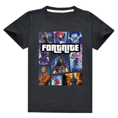 Fortnite T-Shirt Summer Cartoon Children Short Sleeve T-Shirt for Boys Girls Kids TShirt Clothing Print Clothes
