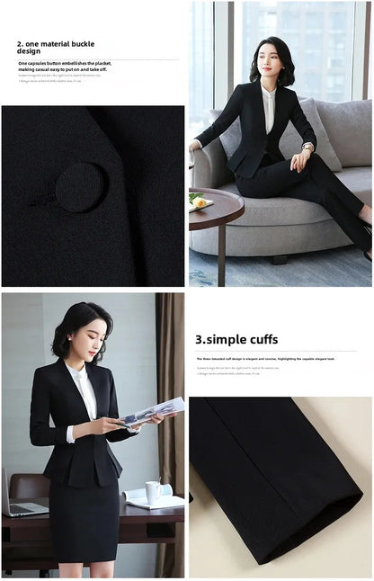 Elegant Red Western-style Suit Jacket For Women Fashionable Professional Attire For Hosting Events Job Interviews