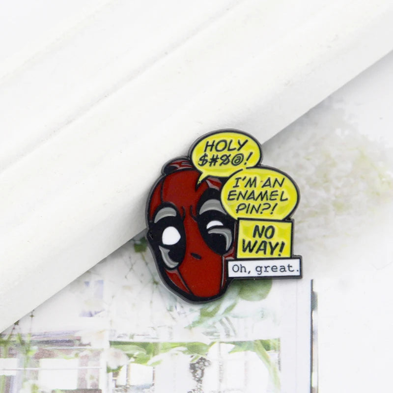 Marvel Deadpool Shirt Brooch Enamel Pins Metal Broches for Men Boy Badge Pines Metalicos Brosche Accessories