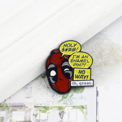 Marvel Deadpool Shirt Brooch Enamel Pins Metal Broches for Men Boy Badge Pines Metalicos Brosche Accessories