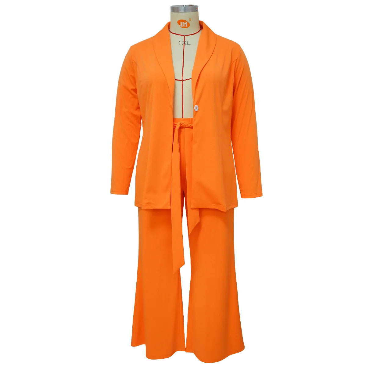 Fashionable Temperament Professional Woman Pants Suit Plus Size Blazer Casual Long-sleeved Trousers Lace-up Two-piece Suit